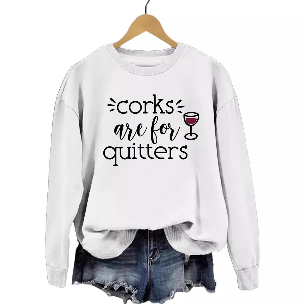 Kvinnors sweatshirt med kreativt slogan och avslappnad passform Mirla-Eva Jonsson