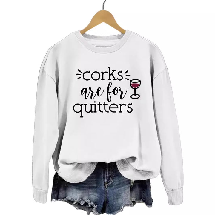 Kvinnors sweatshirt med kreativt slogan och avslappnad passform Mirla-Eva Jonsson