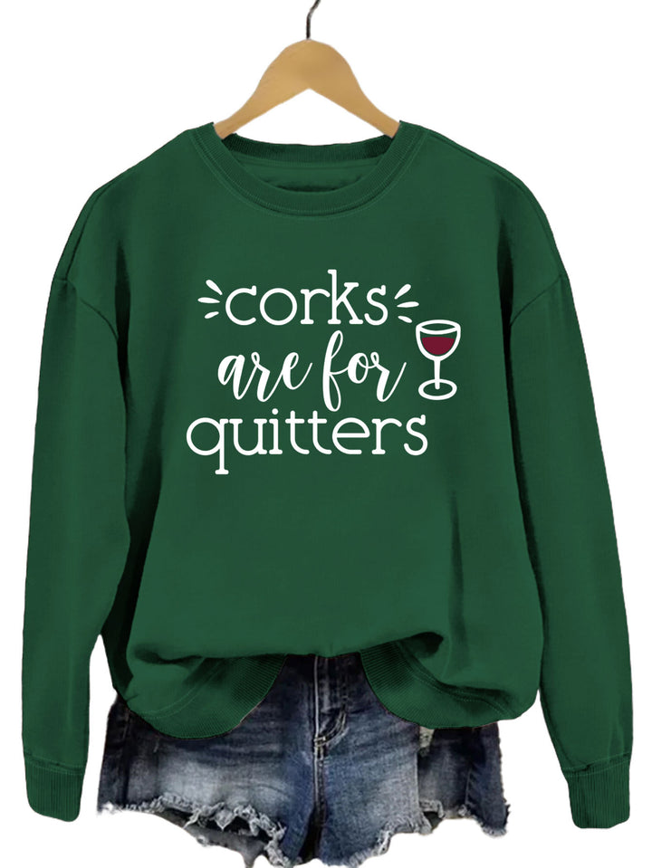 Kvinnors sweatshirt med kreativt slogan och avslappnad passform Mirla-Eva Jonsson