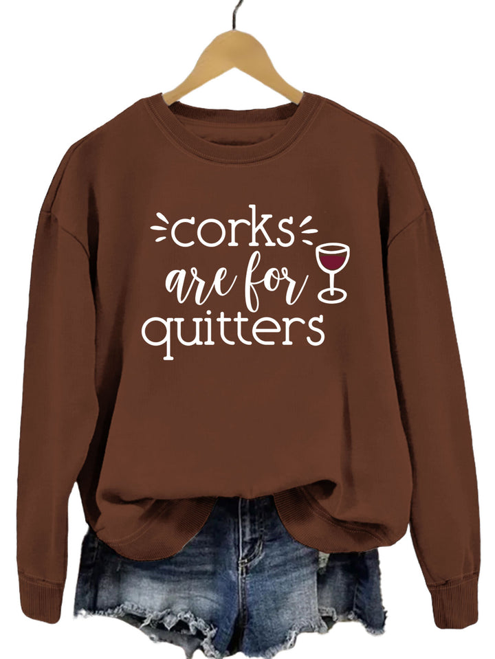 Kvinnors sweatshirt med kreativt slogan och avslappnad passform Mirla-Eva Jonsson
