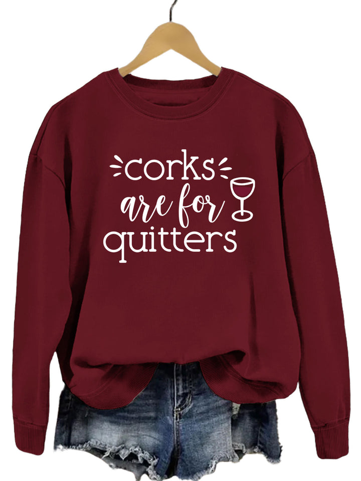 Kvinnors sweatshirt med kreativt slogan och avslappnad passform Mirla-Eva Jonsson