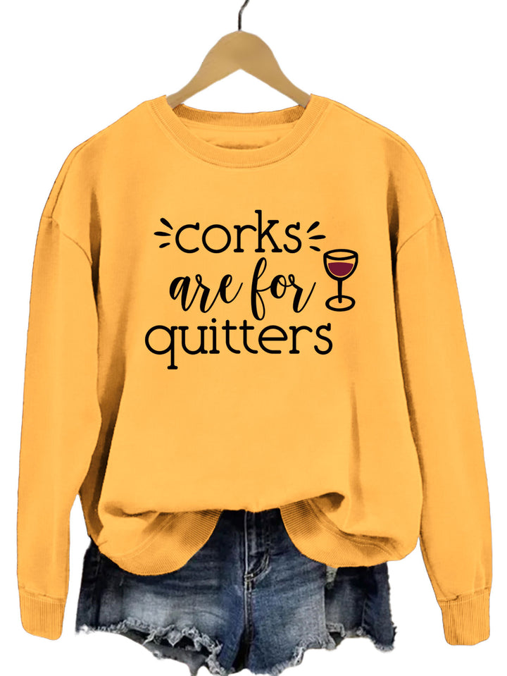Kvinnors sweatshirt med kreativt slogan och avslappnad passform Mirla-Eva Jonsson