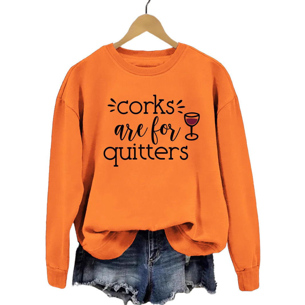 Kvinnors sweatshirt med kreativt slogan och avslappnad passform Mirla-Eva Jonsson
