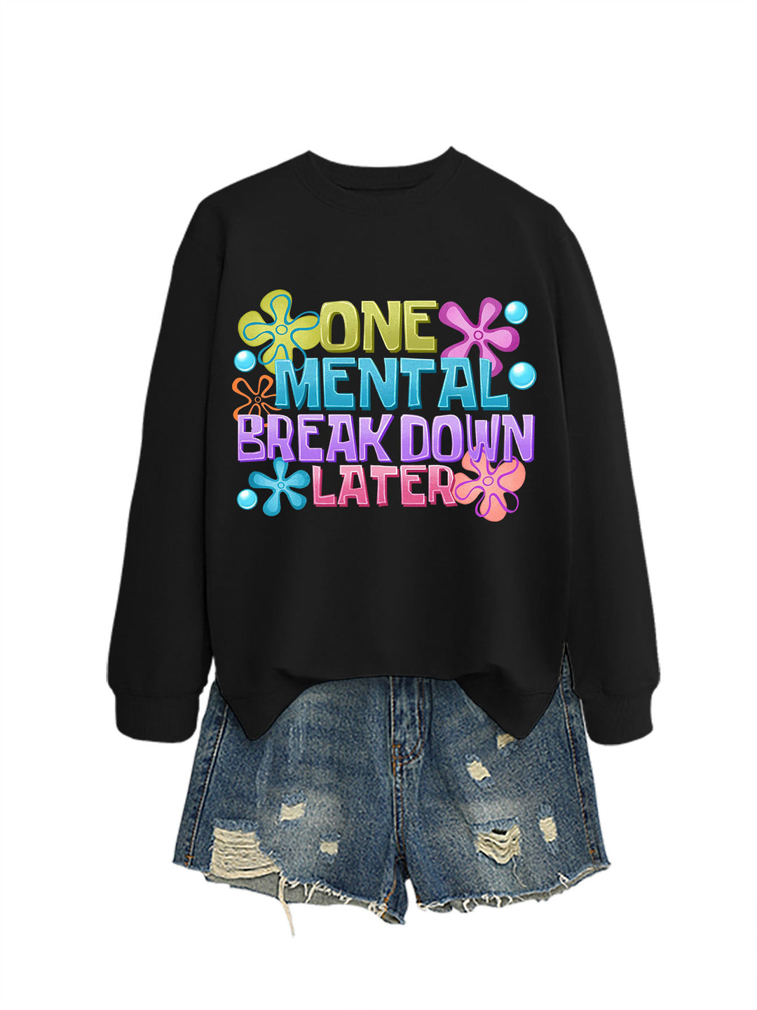 Kvinnors sweatshirt med kreativt tryck Mirla-Eva Jonsson