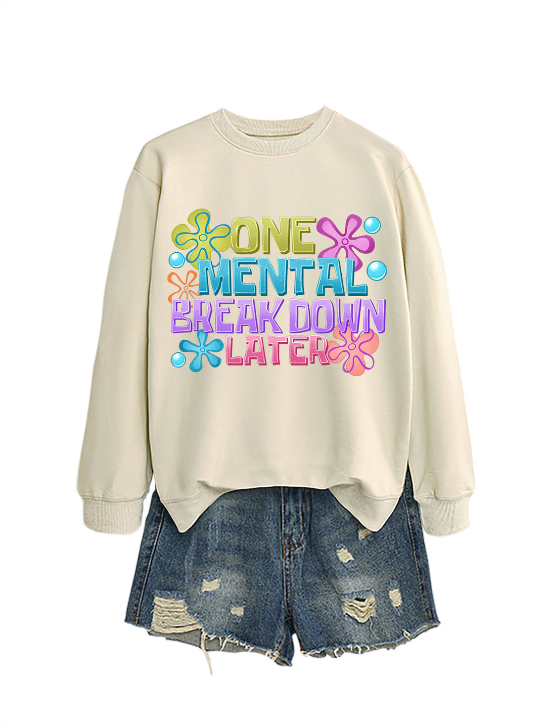 Kvinnors sweatshirt med kreativt tryck Mirla-Eva Jonsson