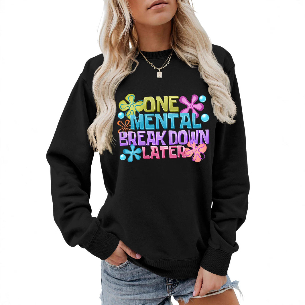 Kvinnors sweatshirt med kreativt tryck Mirla-Eva Jonsson