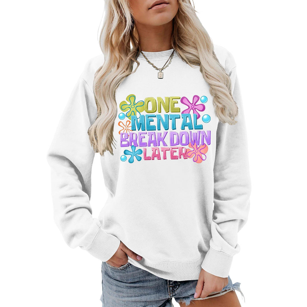 Kvinnors sweatshirt med kreativt tryck Mirla-Eva Jonsson