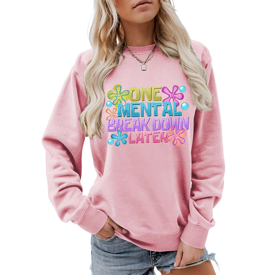 Kvinnors sweatshirt med kreativt tryck Mirla-Eva Jonsson