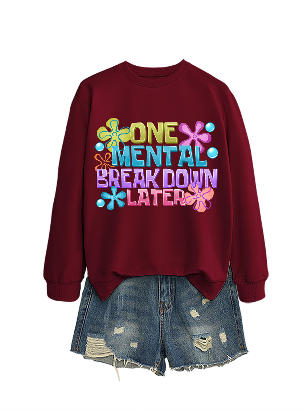 Kvinnors sweatshirt med kreativt tryck Mirla-Eva Jonsson