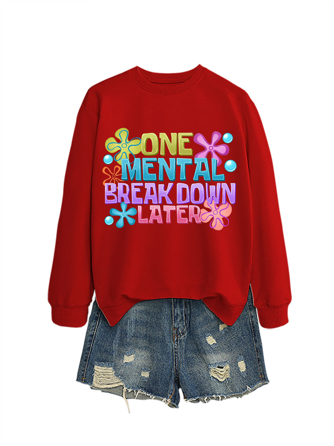Kvinnors sweatshirt med kreativt tryck Mirla-Eva Jonsson