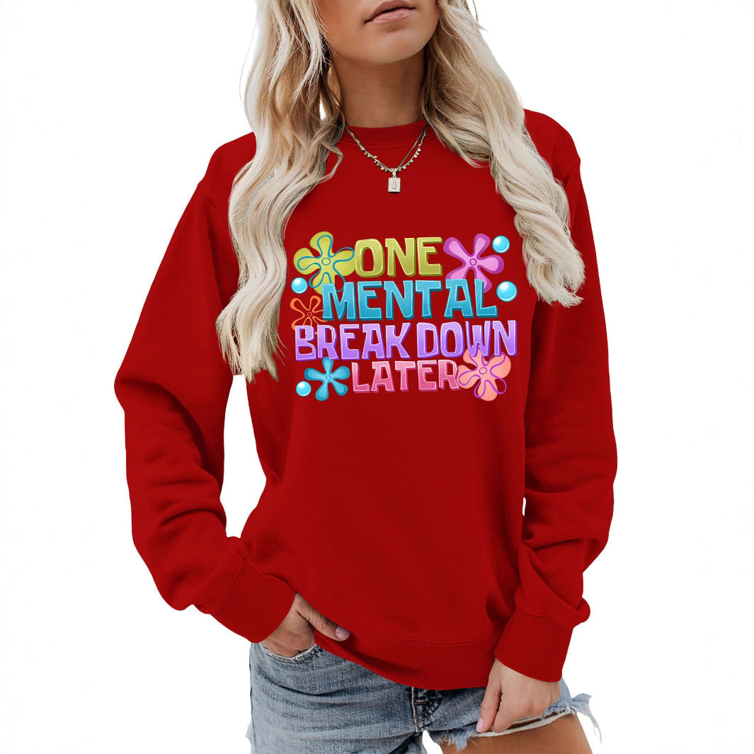 Kvinnors sweatshirt med kreativt tryck Mirla-Eva Jonsson