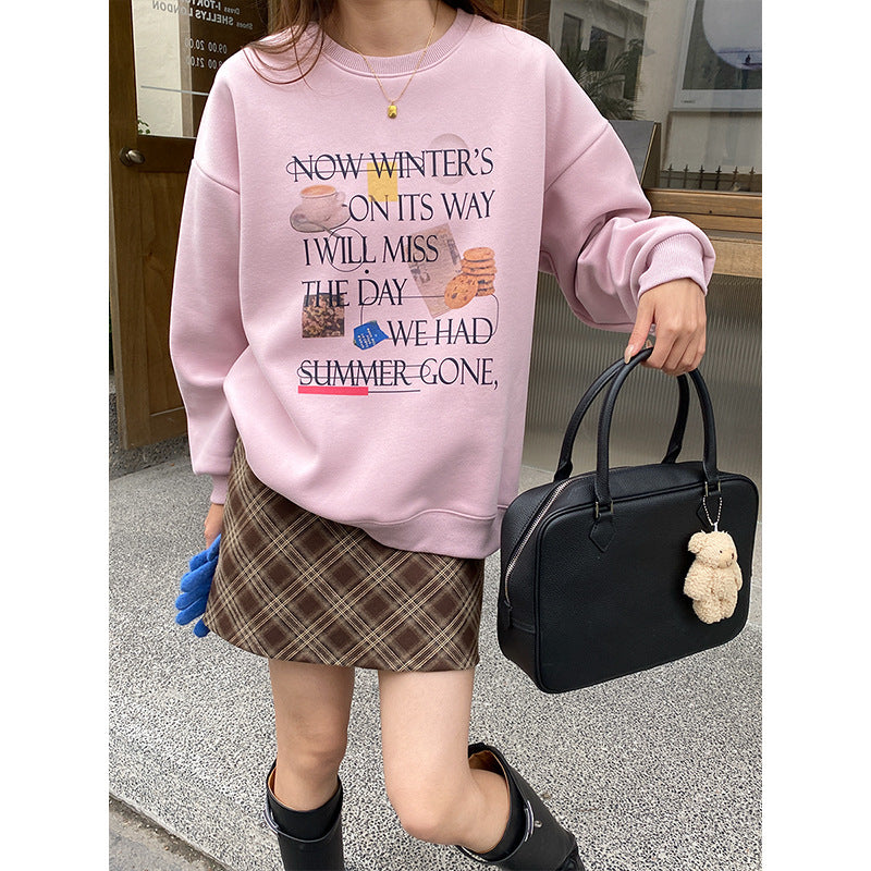 Kvinnors sweatshirt med kreativt tryck och avslappnad passform Mirla-Eva Jonsson