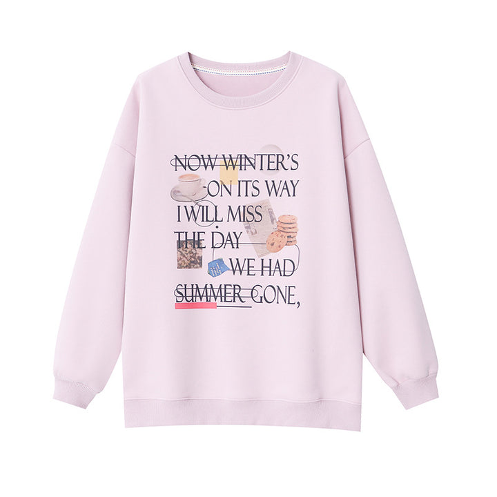 Kvinnors sweatshirt med kreativt tryck och avslappnad passform Mirla-Eva Jonsson