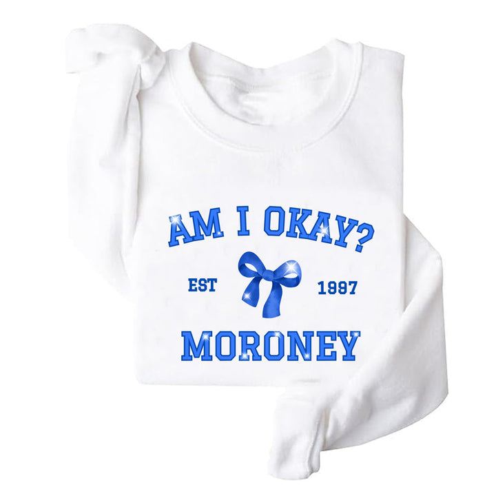 Kvinnors sweatshirt med kreativt tryck och lekfull design Mirla-Eva Jonsson