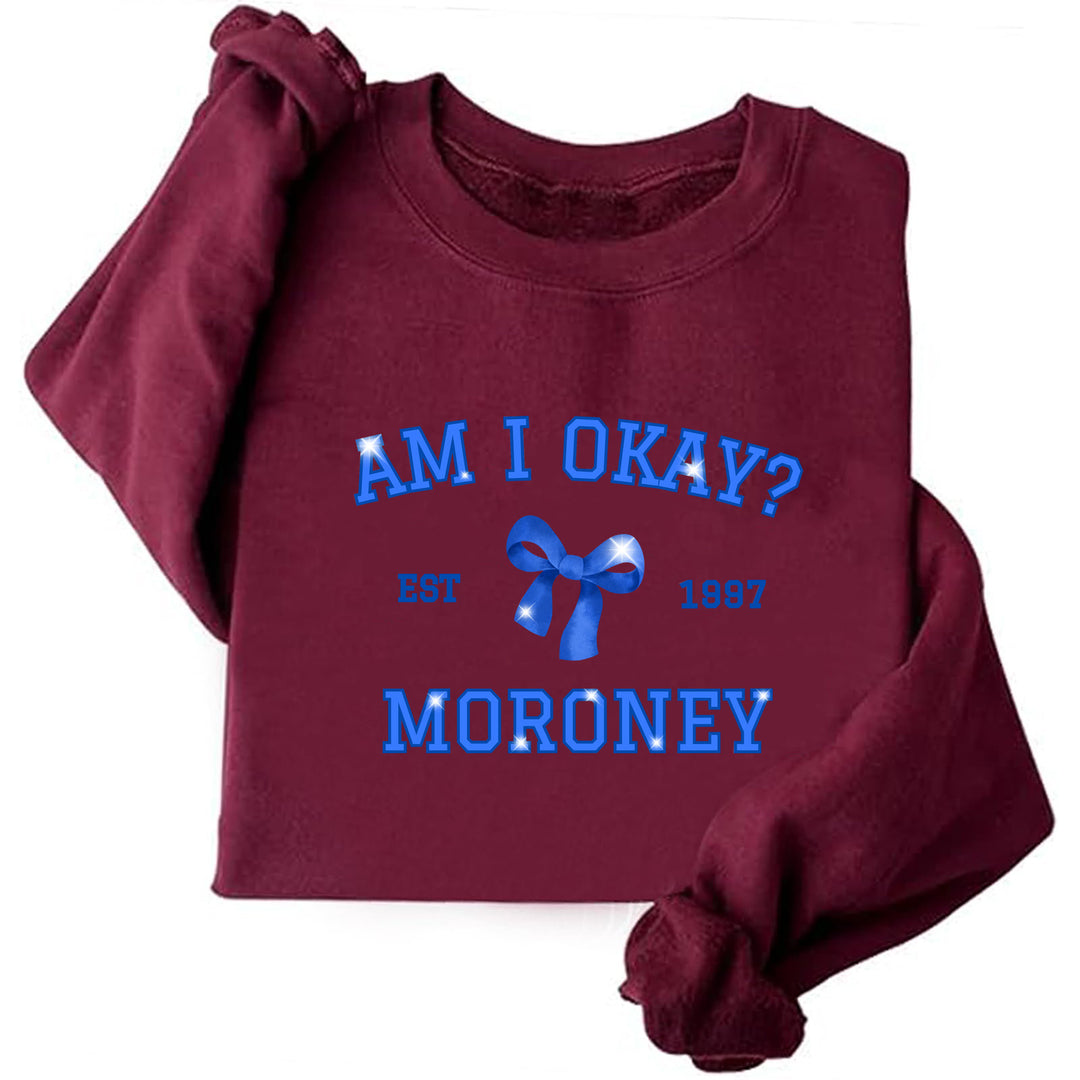 Kvinnors sweatshirt med kreativt tryck och lekfull design Mirla-Eva Jonsson