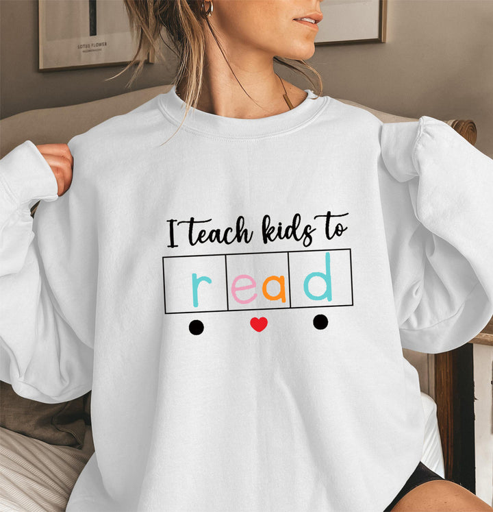Kvinnors sweatshirt med kreativt undervisningsmotiv Mirla-Eva Jonsson