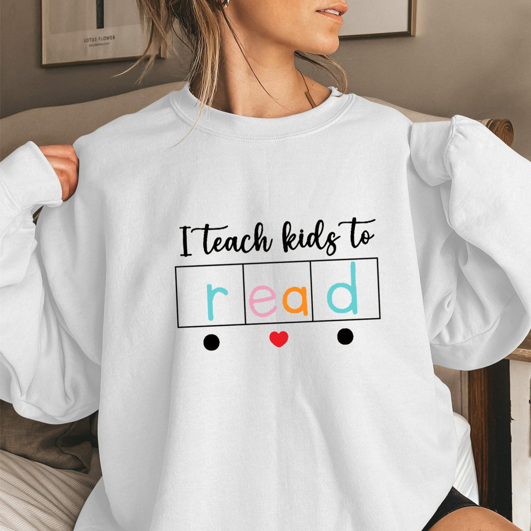 Kvinnors sweatshirt med kreativt undervisningsmotiv Mirla-Eva Jonsson