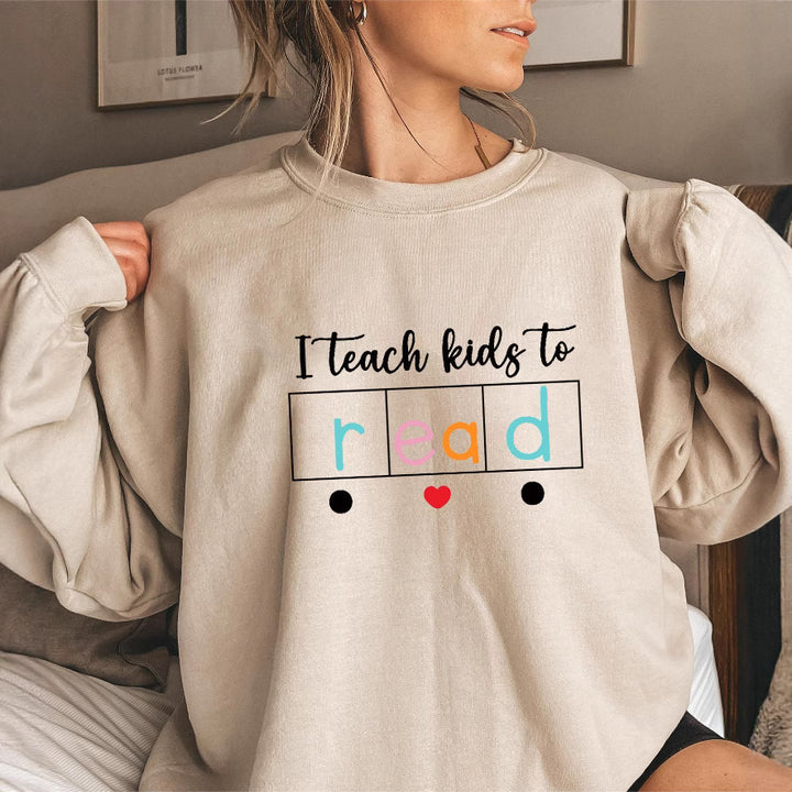 Kvinnors sweatshirt med kreativt undervisningsmotiv Mirla-Eva Jonsson