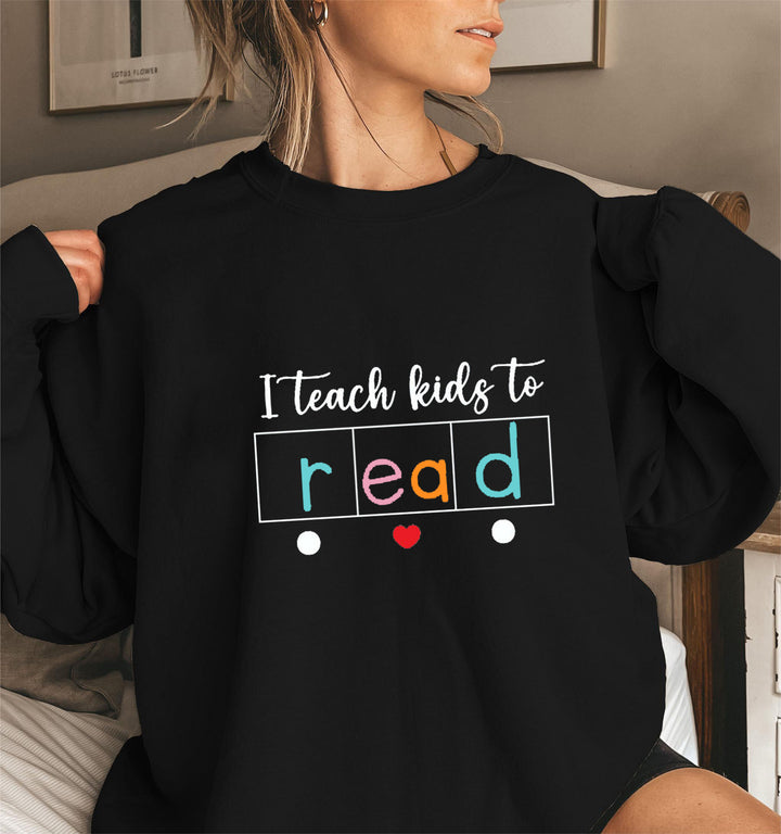 Kvinnors sweatshirt med kreativt undervisningsmotiv Mirla-Eva Jonsson