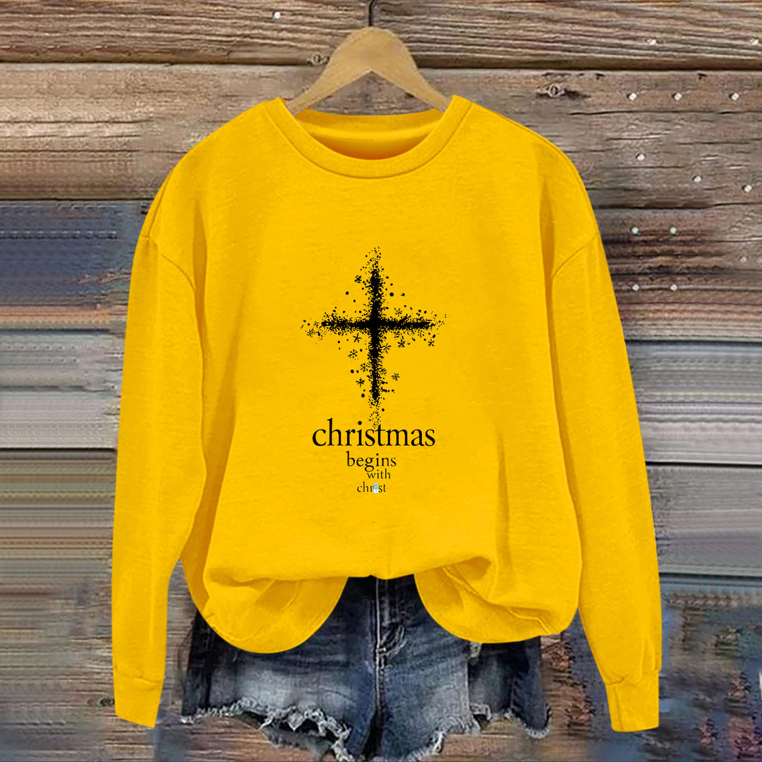 Kvinnors sweatshirt med kristet motiv och mjukt innerfoder Mirla-Eva Jonsson