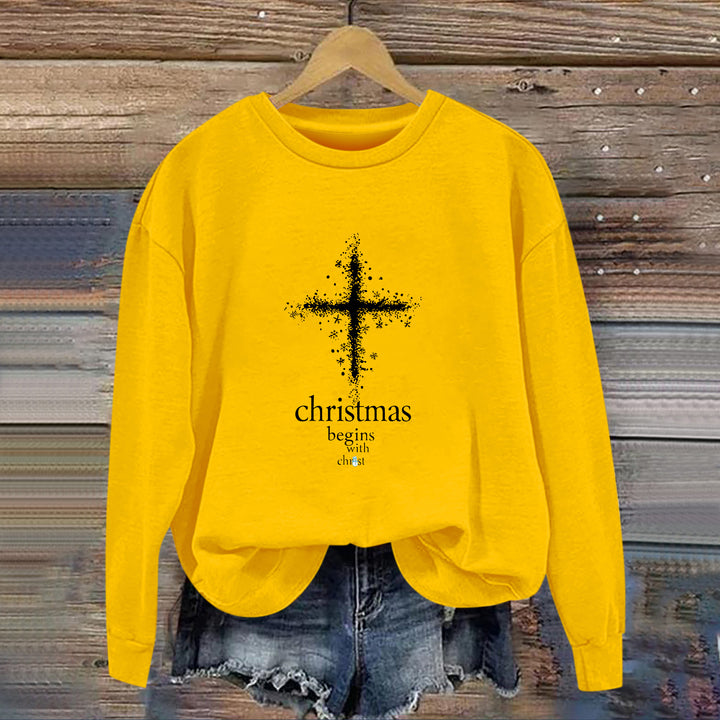 Kvinnors sweatshirt med kristet motiv och mjukt innerfoder Mirla-Eva Jonsson