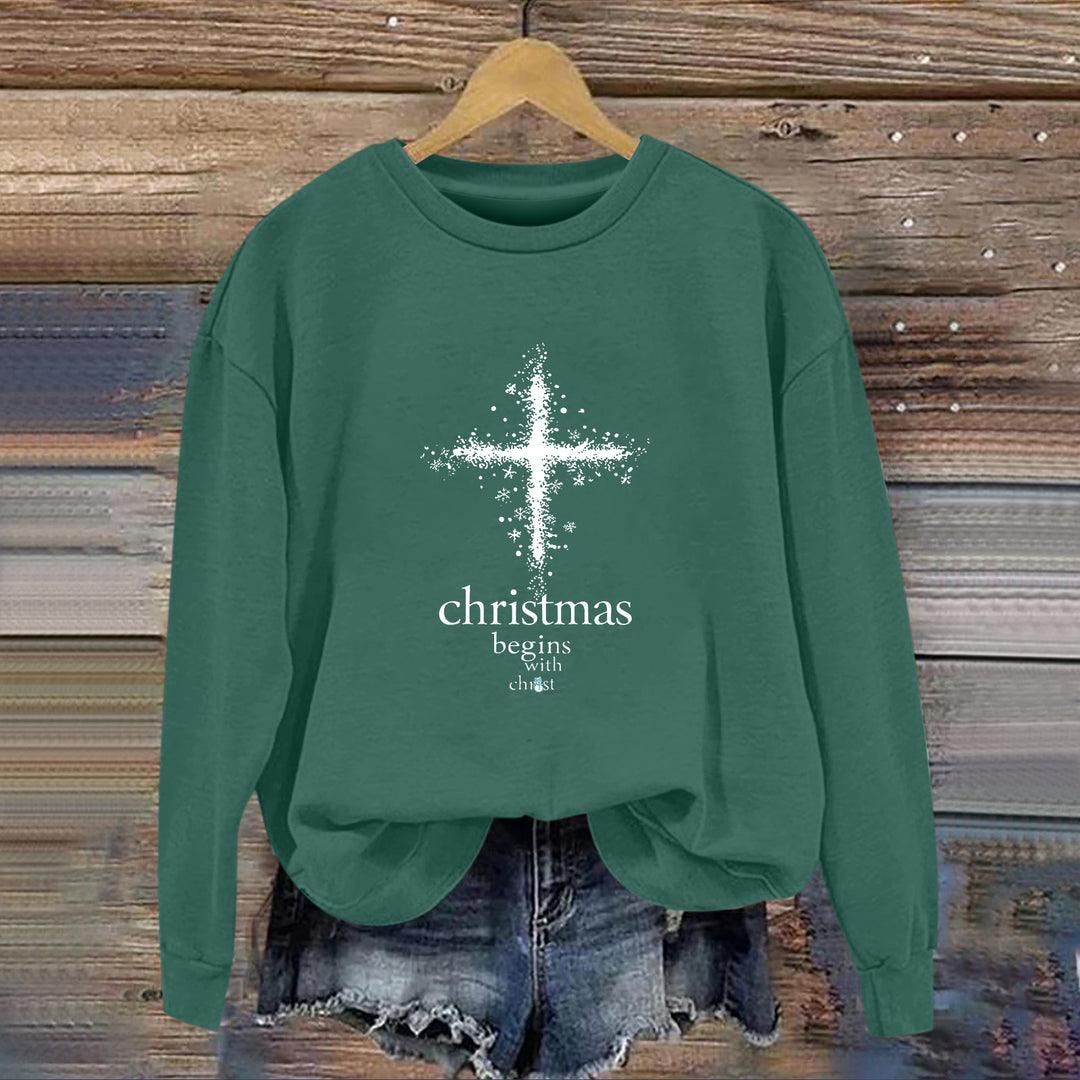 Kvinnors sweatshirt med kristet motiv och mjukt innerfoder Mirla-Eva Jonsson