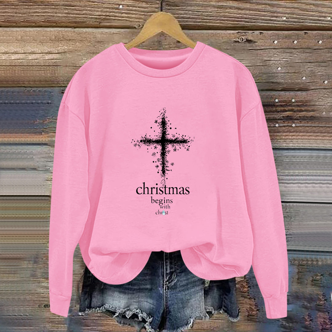 Kvinnors sweatshirt med kristet motiv och mjukt innerfoder Mirla-Eva Jonsson