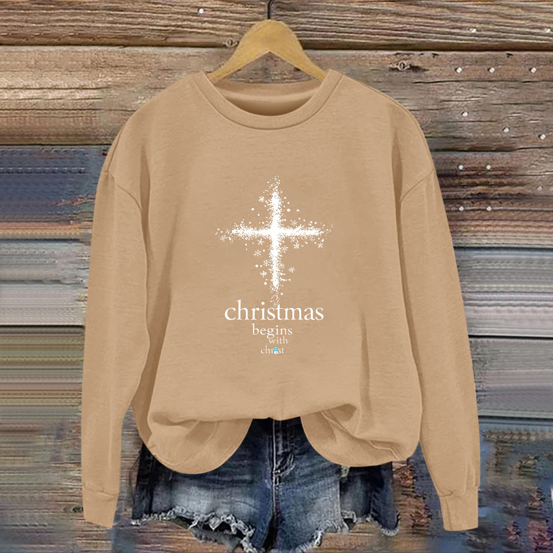 Kvinnors sweatshirt med kristet motiv och mjukt innerfoder Mirla-Eva Jonsson