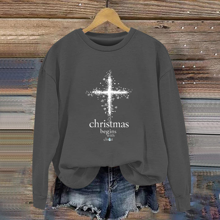 Kvinnors sweatshirt med kristet motiv och mjukt innerfoder Mirla-Eva Jonsson