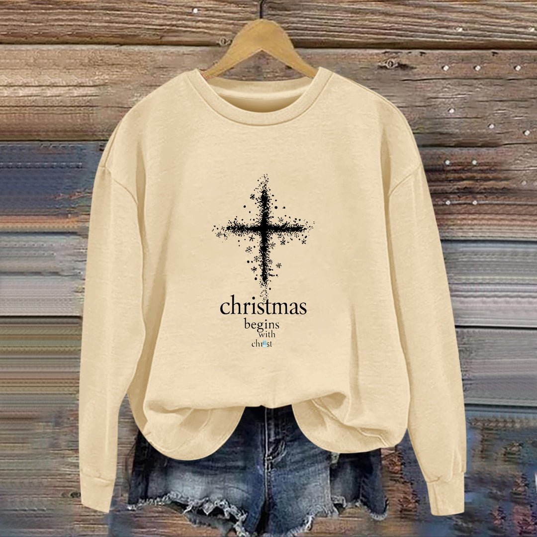 Kvinnors sweatshirt med kristet motiv och mjukt innerfoder Mirla-Eva Jonsson