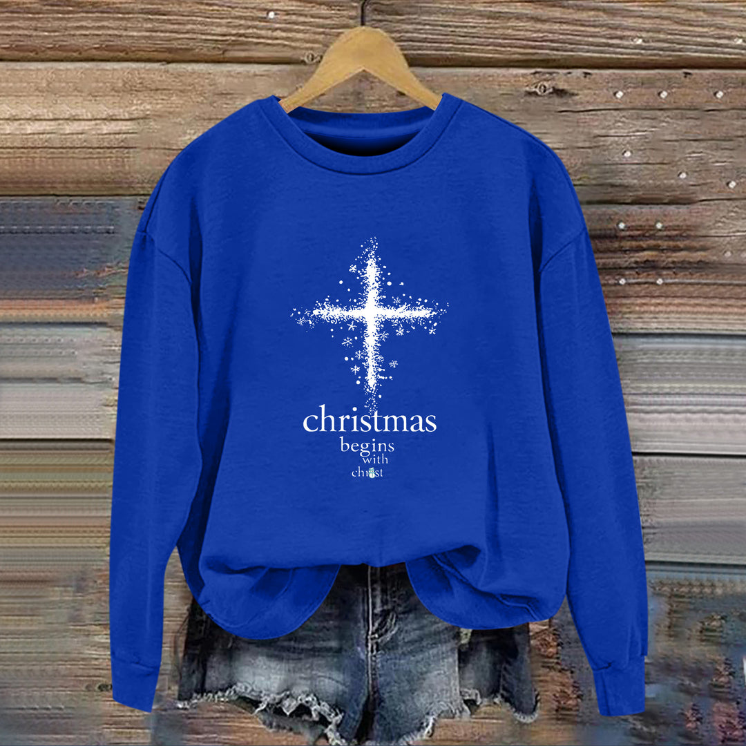 Kvinnors sweatshirt med kristet motiv och mjukt innerfoder Mirla-Eva Jonsson