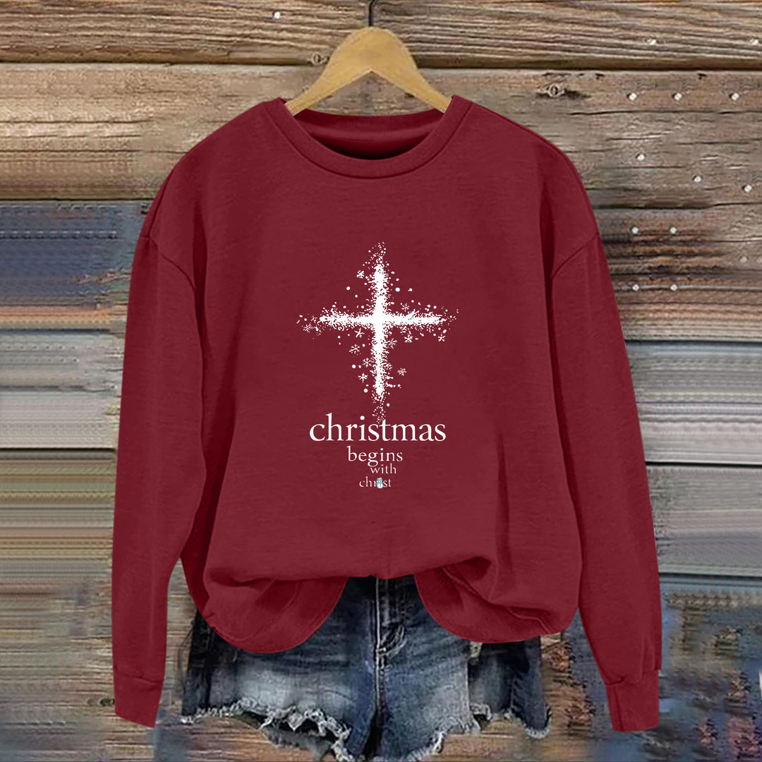 Kvinnors sweatshirt med kristet motiv och mjukt innerfoder Mirla-Eva Jonsson