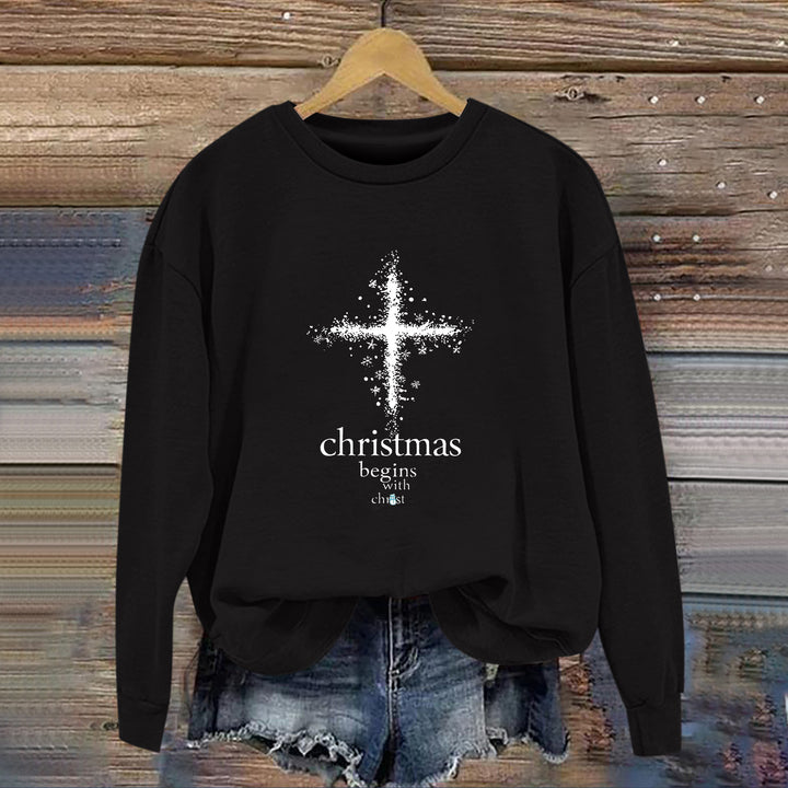 Kvinnors sweatshirt med kristet motiv och mjukt innerfoder Mirla-Eva Jonsson