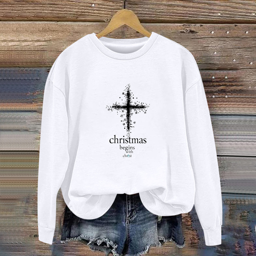 Kvinnors sweatshirt med kristet motiv och mjukt innerfoder Mirla-Eva Jonsson