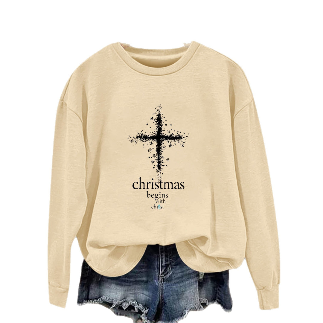 Kvinnors sweatshirt med kristet motiv och mjukt innerfoder Mirla-Eva Jonsson