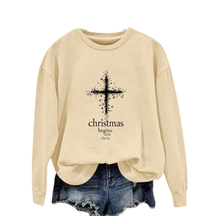 Kvinnors sweatshirt med kristet motiv och mjukt innerfoder Mirla-Eva Jonsson