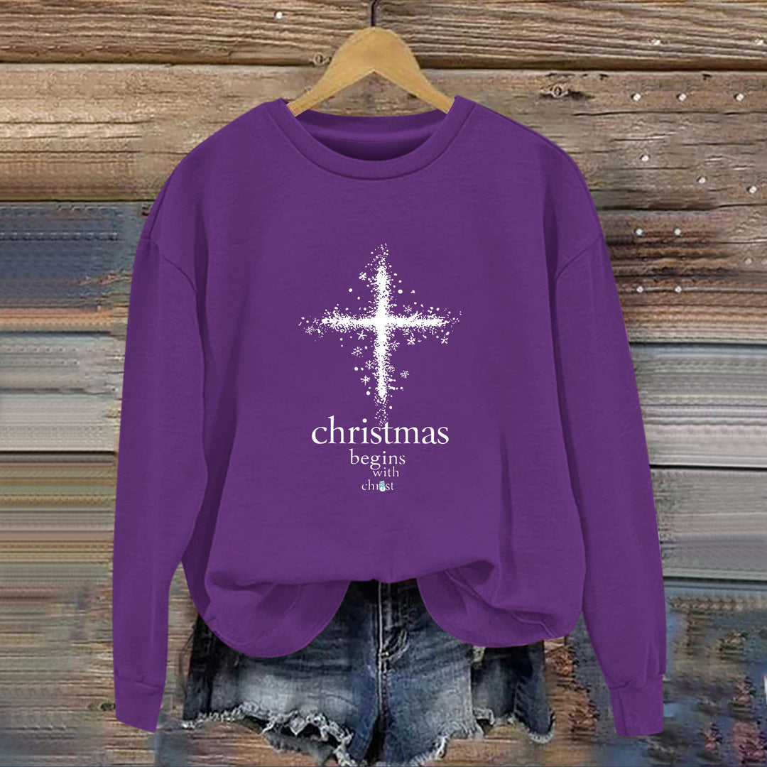 Kvinnors sweatshirt med kristet motiv och mjukt innerfoder Mirla-Eva Jonsson