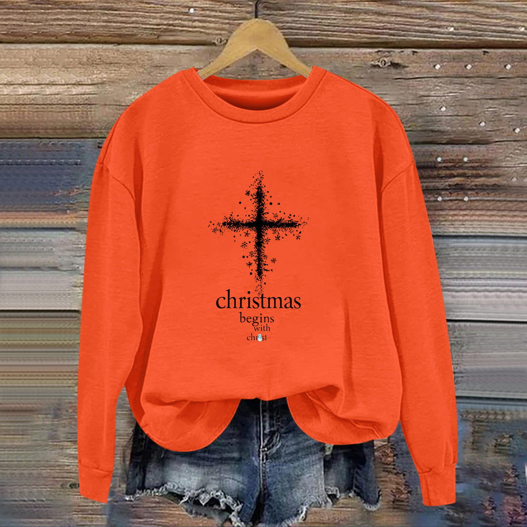 Kvinnors sweatshirt med kristet motiv och mjukt innerfoder Mirla-Eva Jonsson