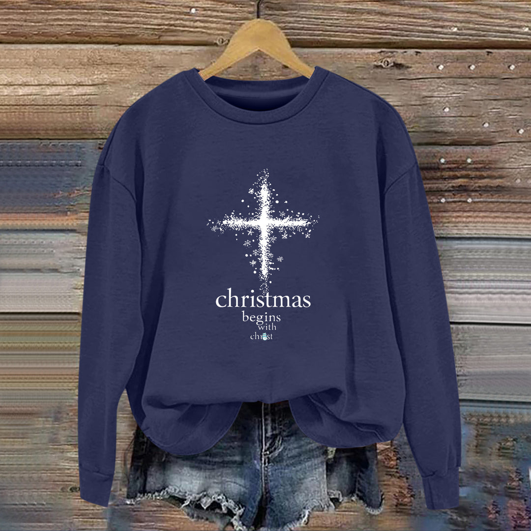 Kvinnors sweatshirt med kristet motiv och mjukt innerfoder Mirla-Eva Jonsson