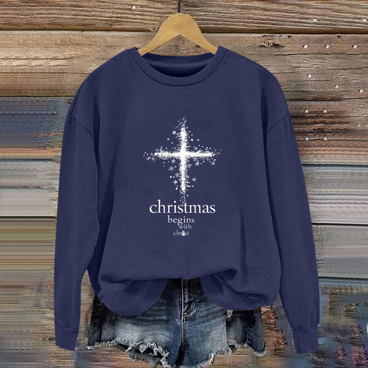 Kvinnors sweatshirt med kristet motiv och mjukt innerfoder Mirla-Eva Jonsson