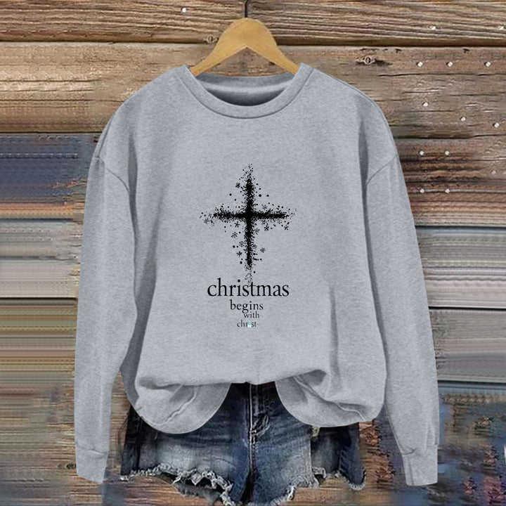 Kvinnors sweatshirt med kristet motiv och mjukt innerfoder Mirla-Eva Jonsson