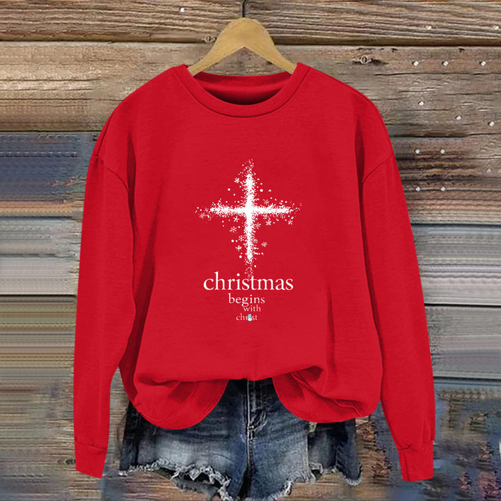 Kvinnors sweatshirt med kristet motiv och mjukt innerfoder Mirla-Eva Jonsson