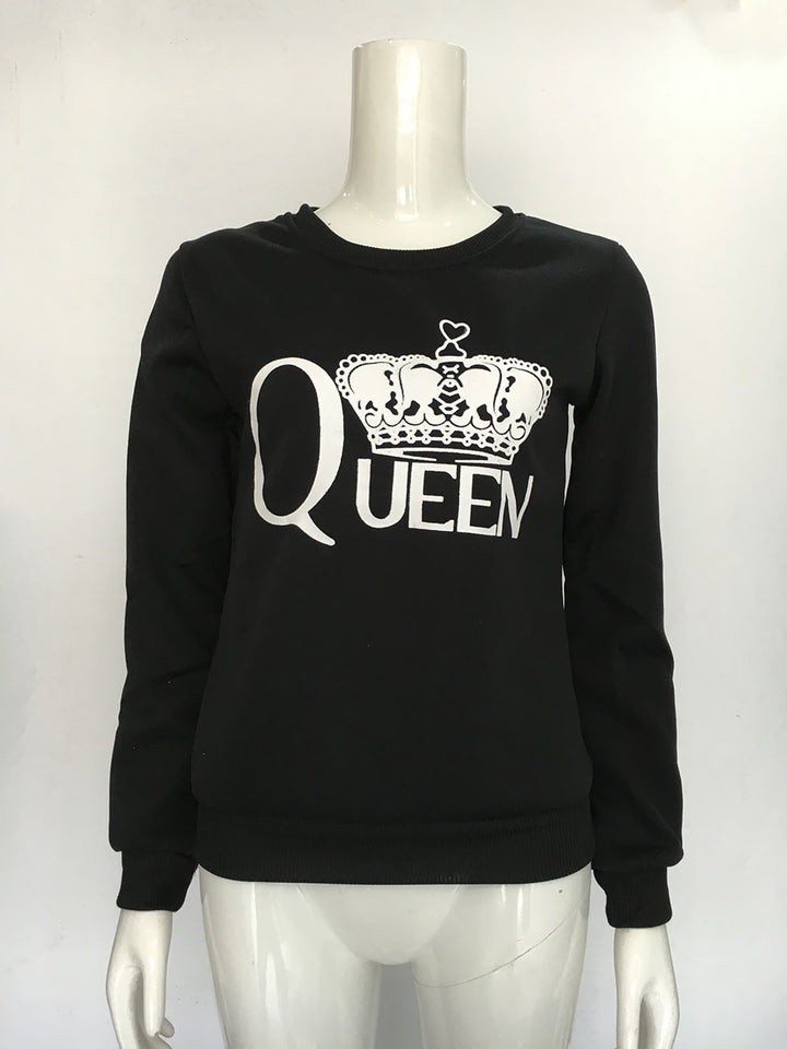 Kvinnors sweatshirt med kungligt tryck Mirla-Eva Jonsson
