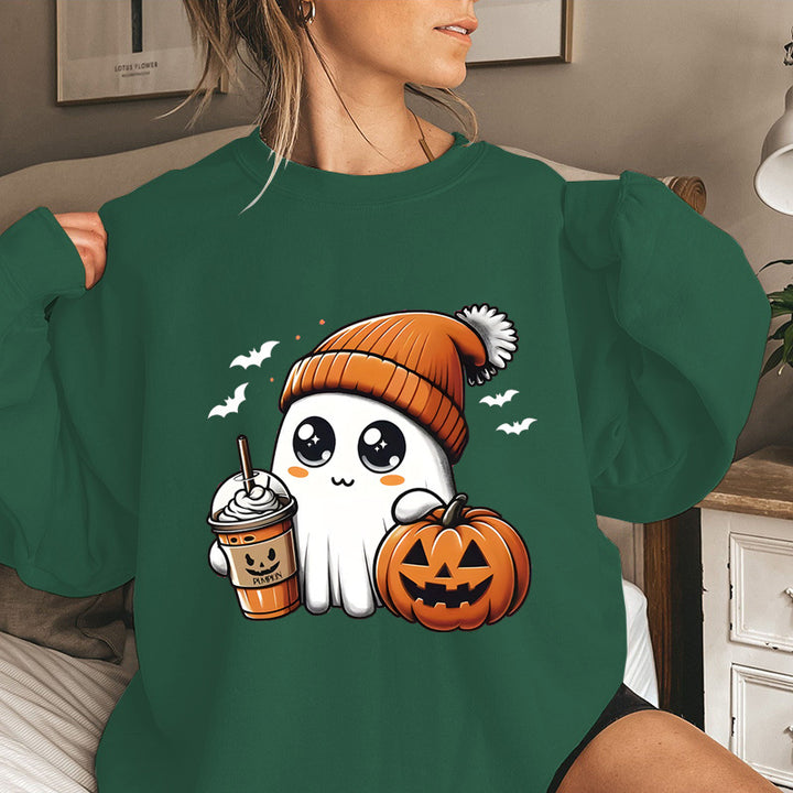 Kvinnors sweatshirt med lekfull Halloween grafisk design Mirla-Eva Jonsson