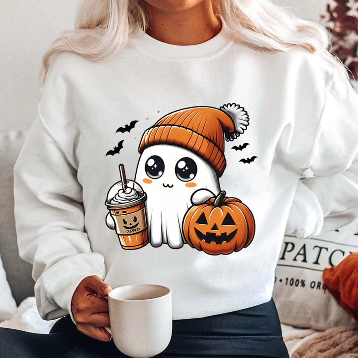 Kvinnors sweatshirt med lekfull Halloween grafisk design Mirla-Eva Jonsson