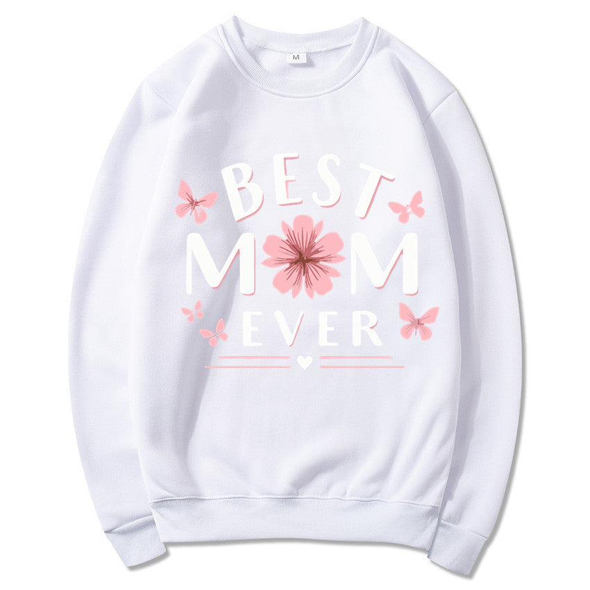Kvinnors sweatshirt med lekfull favorittext och blommönster Mirla-Eva Jonsson