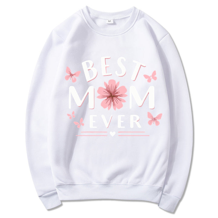 Kvinnors sweatshirt med lekfull favorittext och blommönster Mirla-Eva Jonsson