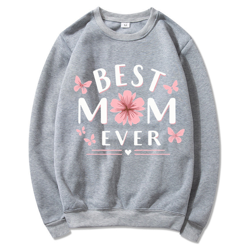 Kvinnors sweatshirt med lekfull favorittext och blommönster Mirla-Eva Jonsson