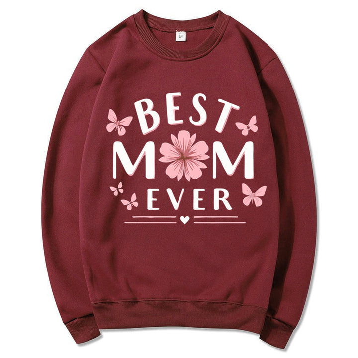 Kvinnors sweatshirt med lekfull favorittext och blommönster Mirla-Eva Jonsson