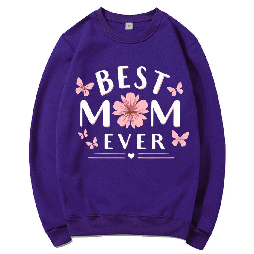 Kvinnors sweatshirt med lekfull favorittext och blommönster Mirla-Eva Jonsson